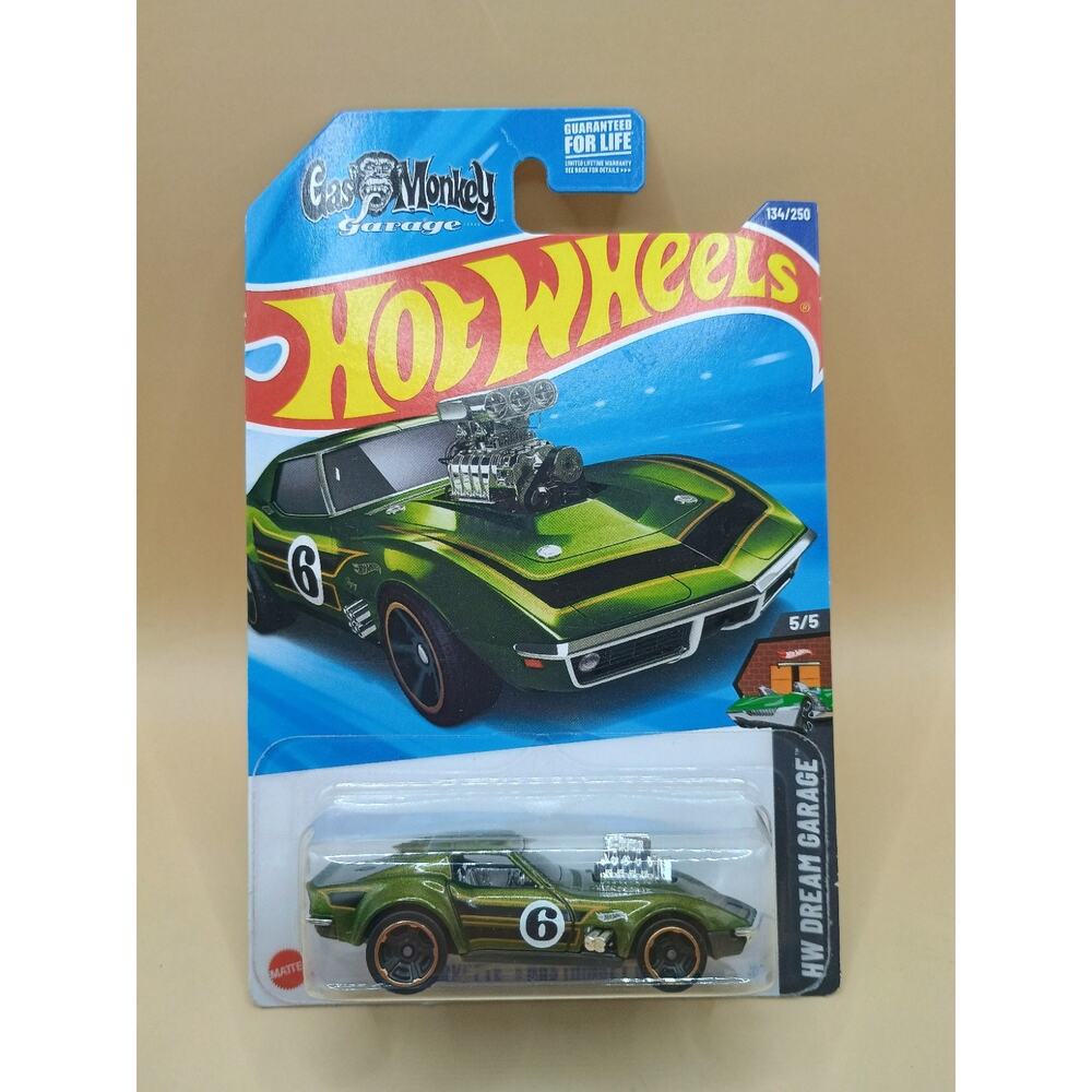 2025 Hot Wheels '68 CORVETTE GAS MONKEY GARAGE #134 Green DREAM GARAGE  Z2